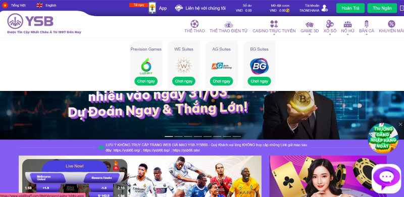 casino trực tuyến YSB66